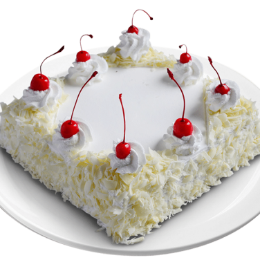 White Forest Cake With Cherries