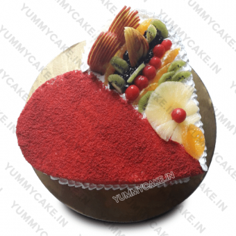 2 in 1 Heart Shaped Fruit Cake