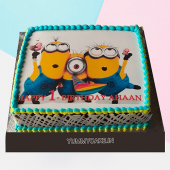 minion photo cake