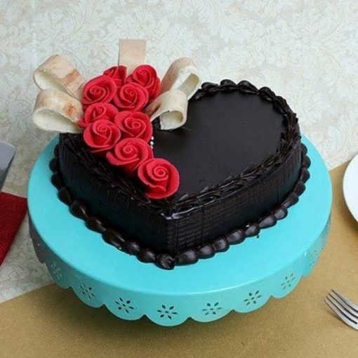 heart shaped cake for hubby