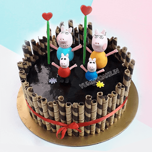 Peppa Piggy Cake for Boy | Cartoon Cake Online Delhi NCR | YummyCake