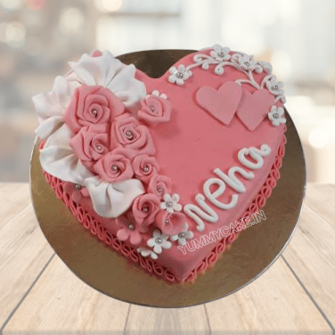 heart cake for birthday