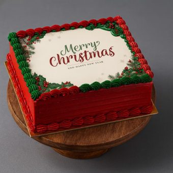 christmas birthday cake