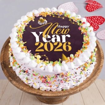 midnight confetti cake for new year