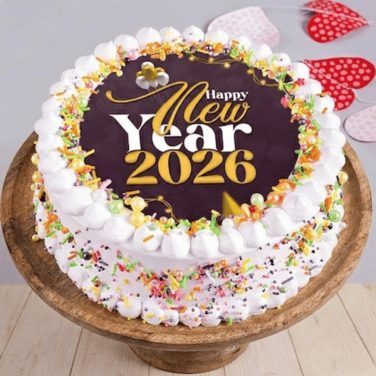 midnight confetti cake for new year