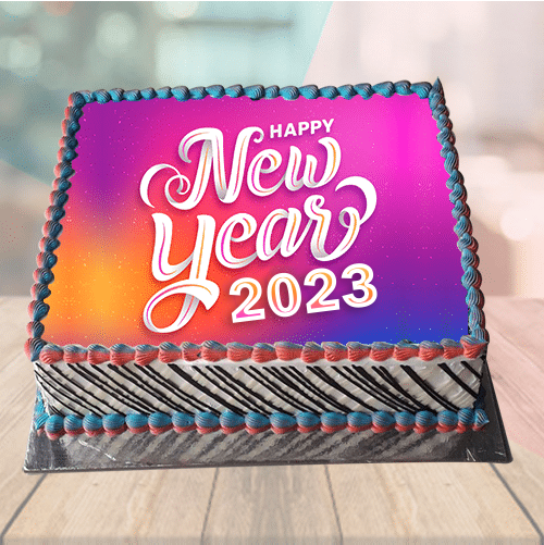 new year photo cake 2023