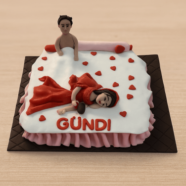 bedtime romance cake for bachelor party