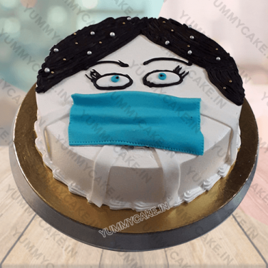 Mask Theme Cake