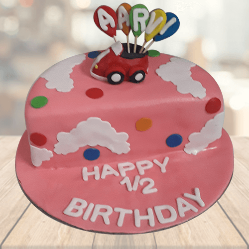 Half Birthday Cake for Baby Girl Online