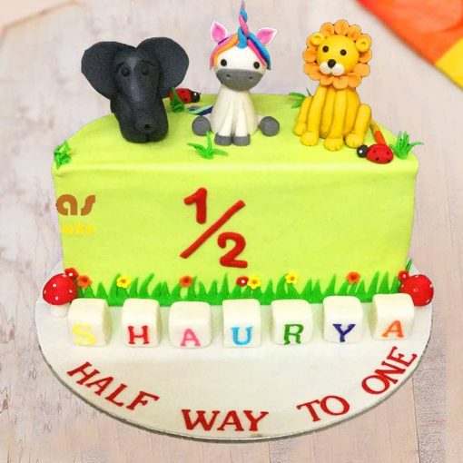 Half Birthday cake for Baby girl Online