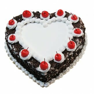 Black forest heart cake