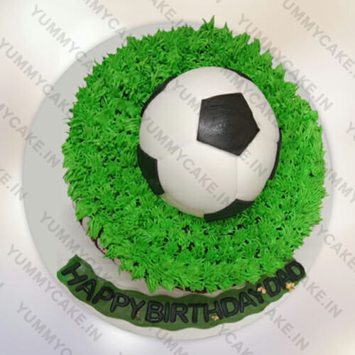 football birthday cake design