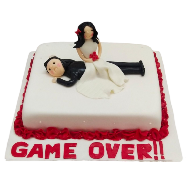 Game Over Bachelor Cake