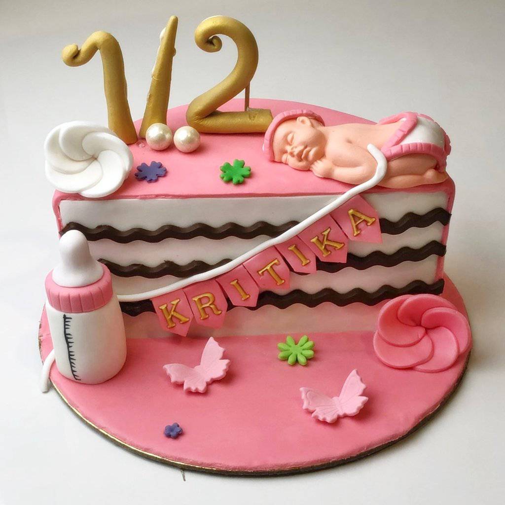 Half Birthday Fondant Cake Price & Design | YummyCake