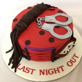 Last Night Out Bachelor Party Cake
