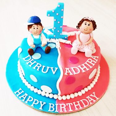 cake for twins birthday
