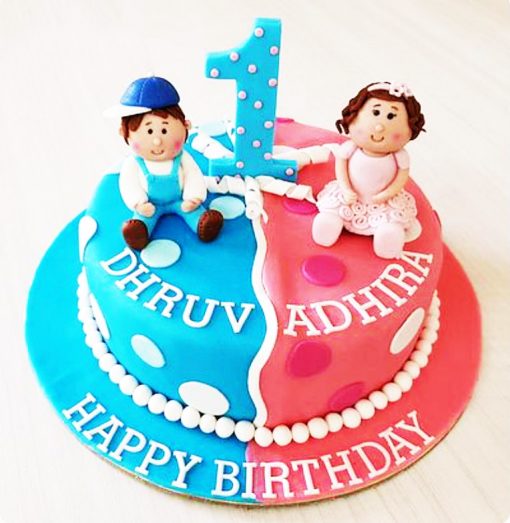 cake for twins birthday