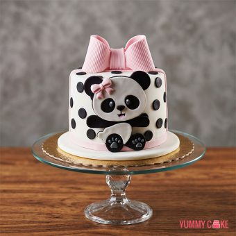 Girly Panda Birthday Cake