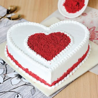 heart shaped red velvet