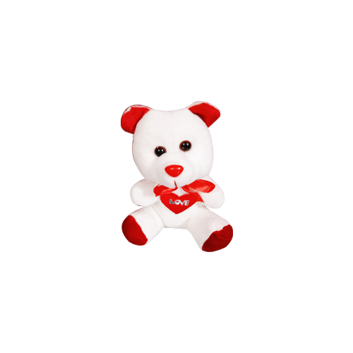 White Red Teddy (6.5 Inch)