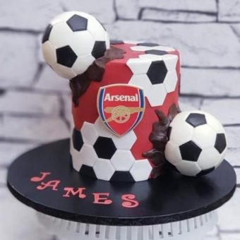 customized football cake