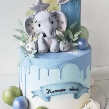 elephant theme cake