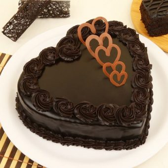 sugarfree truffle heart cake