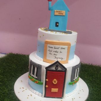 2 tier home theme cake