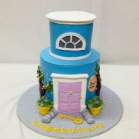 2 tier house warming cake