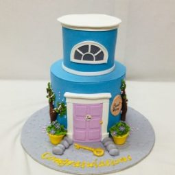 2 tier house warming cake