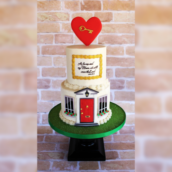 2 tier dream home warming cake