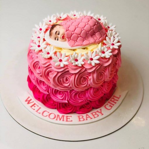 Baby Shower Semi Fondant Cake