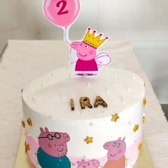 peppa pig photo cake