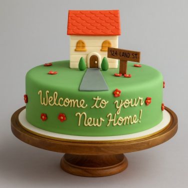 welcome to new home cake