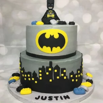 2 tier batman cake