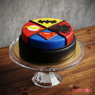 Avengers Theme Fondant Cake