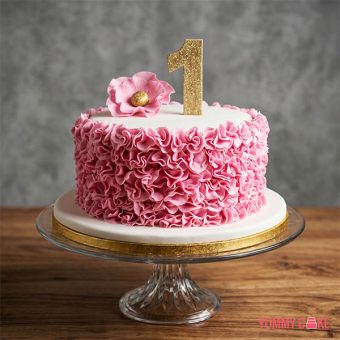 Flora First Birthday Cake
