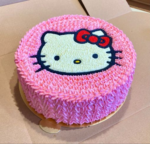 kitty first birthday cake