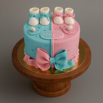 boy or girl baby shower cake