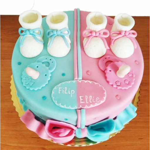 boy or girl baby shower cake