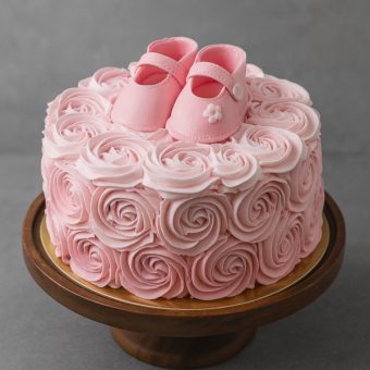 flora baby shower cake