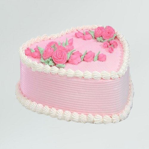 Pink Heart Shape Cake