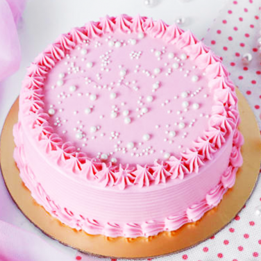 pink strawberry flavor cake