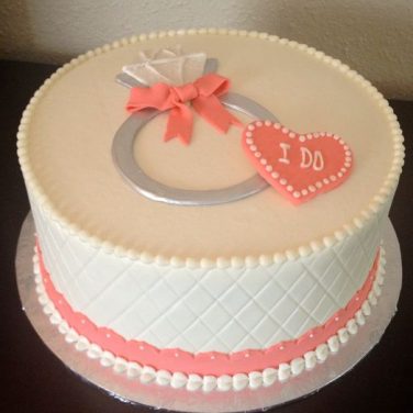 Ring Theme Engagement Cake