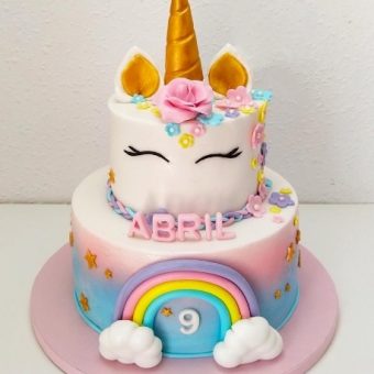 2 Tier Unicorn Birthday Cake