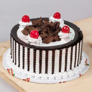 Mouth Watering Black Forest Cake with Cool Santa to India | Free Shipping