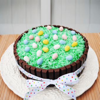 easter kitkat cake design