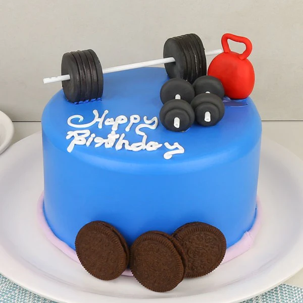 Gym themed Cake | Fitness cake, Dessert gifts, Birthday cakes for men
