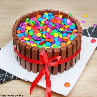 kitkat gems cake