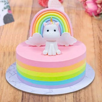 rainbow unicorn cake